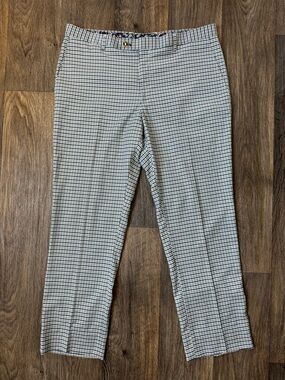 Paisley & Gray Slim Fit Pleated Plaid Pants Mens 36x32 (hemmed 36x28.5)